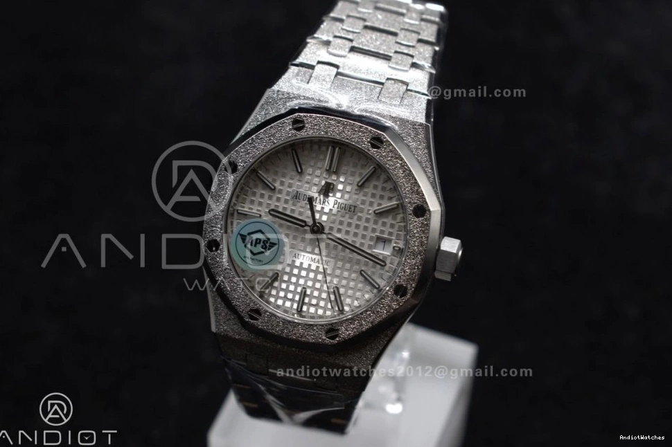 White Affordable Frosted Oak Edition Dial Bracelet 37mm On SS Super SS 15454 1:1 APSF Royal Textured SA3120 Best 1033 Clone 0920